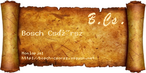 Bosch Csörsz névjegykártya
